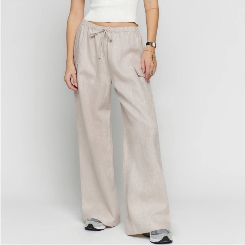 Reformation Ethan cargo linen pants